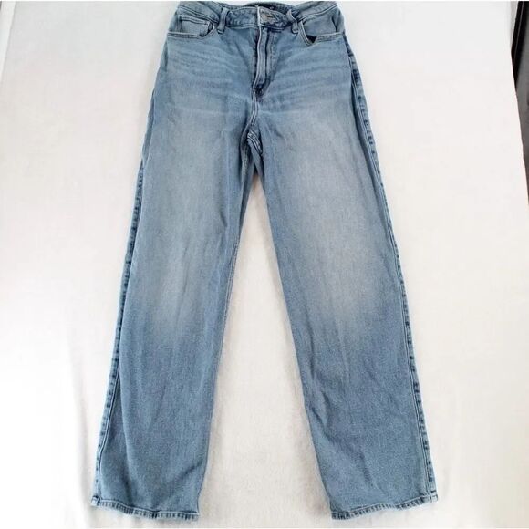 Hollister Denim - Hollister Women’s 5R Ultra High Rise Dad Jeans 27x31 Light Wash Cargo Utility